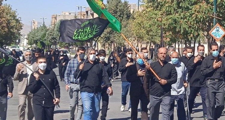 مراسم پیاده‌روی جاماندگان اربعین حسینی (ع) در صحنه برگزار شد