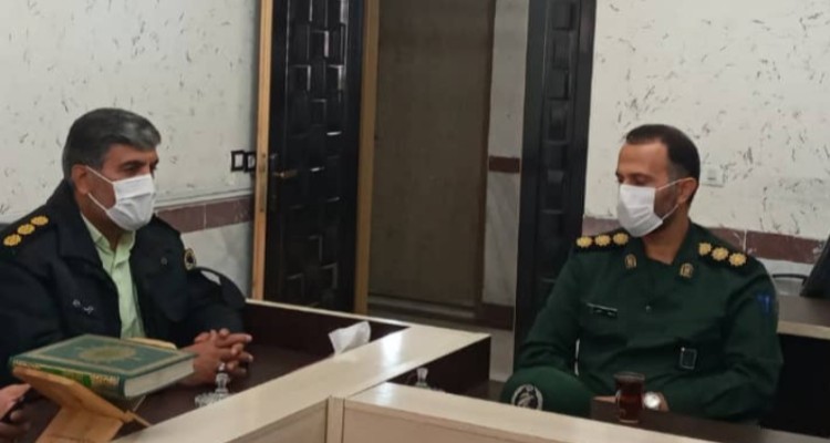 دیدار فرمانده سپاه صحنه با فرمانده نیروی انتظامی