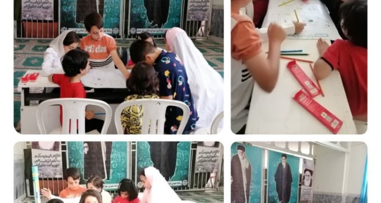 برپایی نمایشگاه در مسجد جامع صحنه