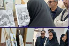 افتتاح نمایشگاه آثار تجسمی جمعی از هنرمندان شهرستان صحنه