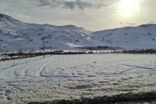 طبیعت برفی زیبای شهرستان صحنه