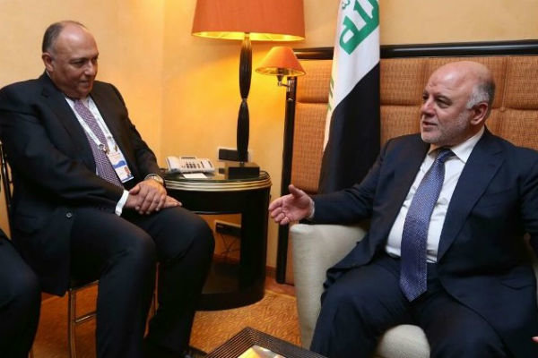 دیدار وزیر خارجه مصر با نخست‌وزیر عراق