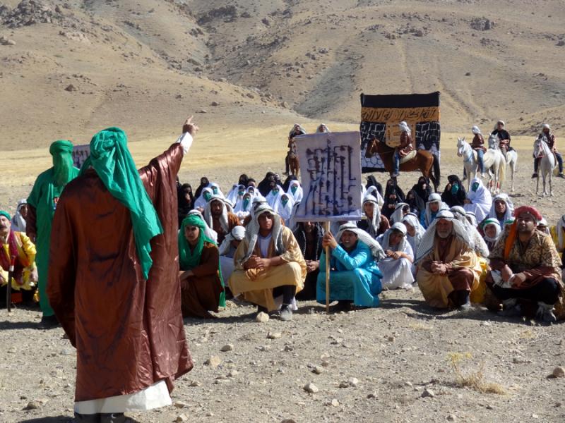  واقعه غدیر خم در شهرستان صحنه بازسازی شد + گزارش تصویری