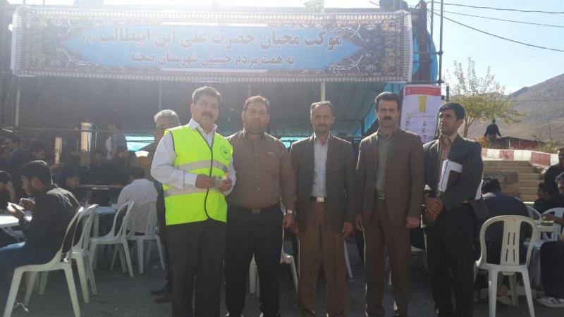 جمعی از کارشناسان و مسئولین ادارات صحنه از موکب این شهرستان بازدید کردند