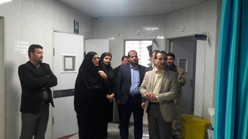 معاون درمان دانشگاه علوم پزشکی کرمانشاه از بیمارستان معاون صحنه بازدید کرد