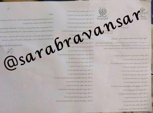  اسامی نامزدهای تایید صلاحیت شده شورای شهر روانسر+ کد نامزد 
