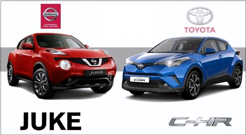 مقایسه همه جانبه تویوتا C-HR با نیسان جوک اسپرت + تصاویر 