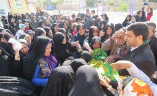 استقبال بی نظیر اهالی شهر حمیل از کاروان زیرسایه خورشید 