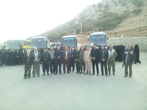اردوی راهیان نور دانش آموزان دختر شهرستان صحنه به مناطق عملیاتی غرب به روایت تصویر