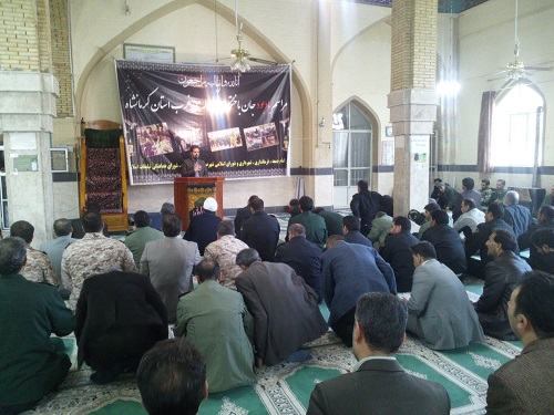 مراسم یادبود جان باختگان زلزله ی غرب استان کرمانشاه در شهرستان صحنه برگزار شد
