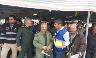  بازدید فرمانده کل سپاه پاسداران از کارگاه های کانکس سازی سپاه در روستاهای زلزله زده استان کرمانشاه + تصاویر 