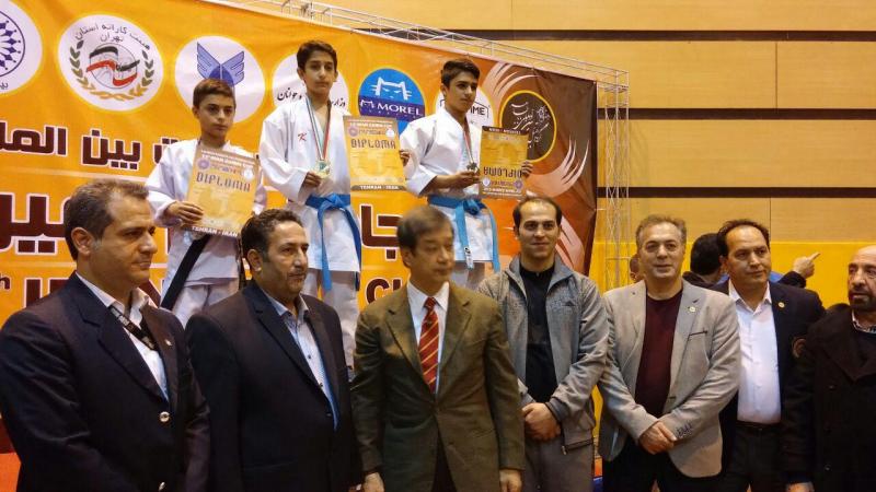 کاراته کا صحنه ای مدال طلای مسابقات بین المللی جام ایران را از آن خود کرد + تصویر