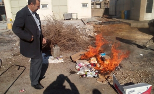 کشف و معدوم سازی مقادیری دارو و کالای قاچاق در اسلام ابادغرب 