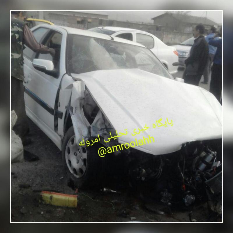 سرعت غیر مجاز در صحنه باعث برخورد پژو پارس با گاردریل شد