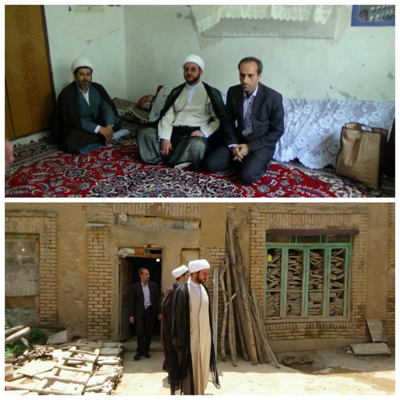 امام جمعه و مسولین شهرستان صحنه از منازل مددجویان تحت حمایت کمیته امداد بازدید کردند