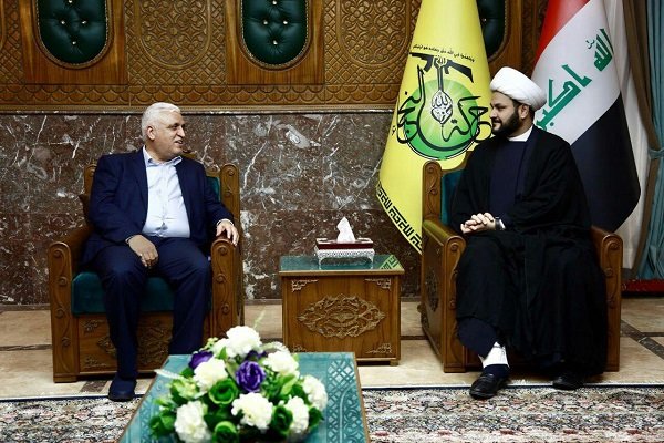 دیدار شیخ «اکرم الکعبی» با رئیس شورای حشد شعبی عراق