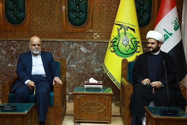 سفیر ایران در عراق با دبیرکل جنبش مقاومت اسلامی «نُجباء»دیدار کرد