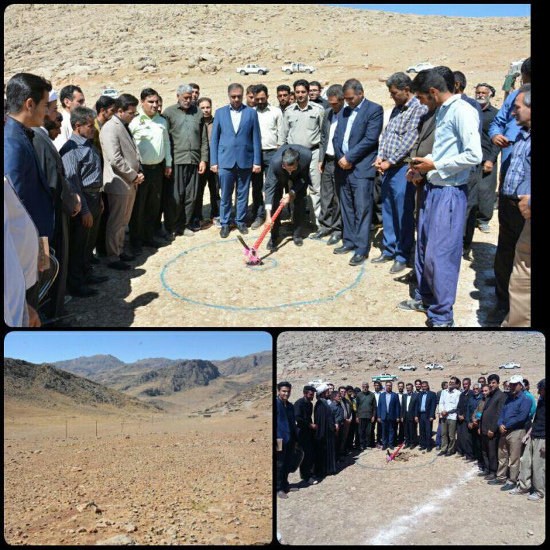 مراسم کلنگ زنی پروژه جانمایی روستای کریزاغه در بخش دینور انجام شد 