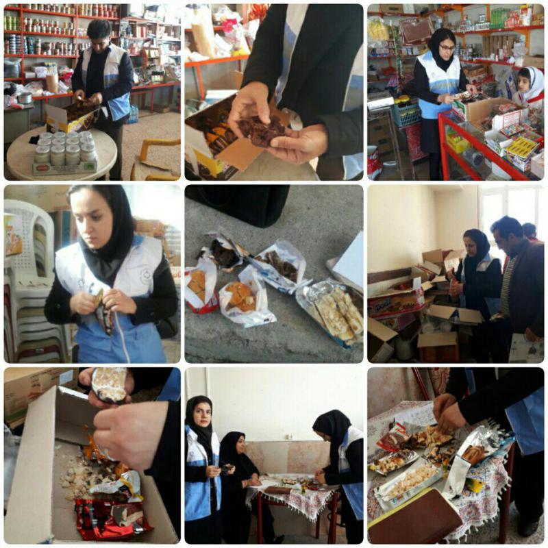 بازدید از مراکز توزیع مواد غذایی سطح شهرستان صحنه در خصوص کیک های آلوده انجام شد