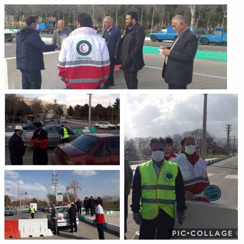  تب سنجی و غربالگری اولیه مسافران برای مقابله با کرونا در صحنه انجام شد