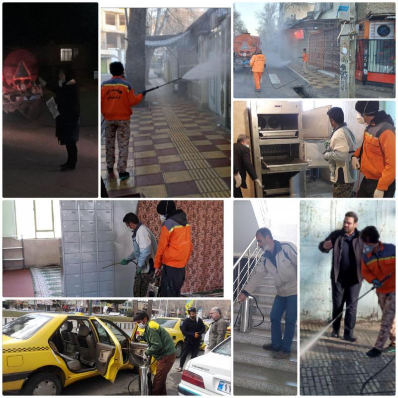 30 هزار لیتر محلول ضد عفونی کننده به صورت هفتگی در سطح شهر صحنه استفاده می شود