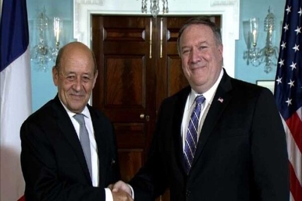 گفتگوی پمپئو و لودریان درباره کرونا و ایران