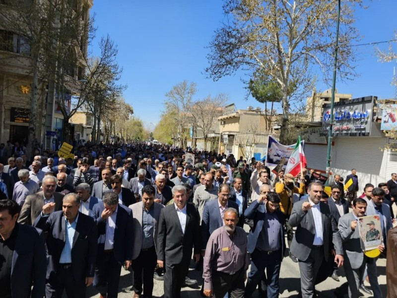 راهپیمایی روز جهانی قدس در شهر صحنه برگزار شد