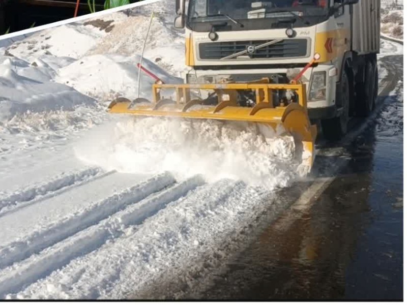 برف روبی ۶۰۰ کیلومتر راه‌های شهرستان صحنه