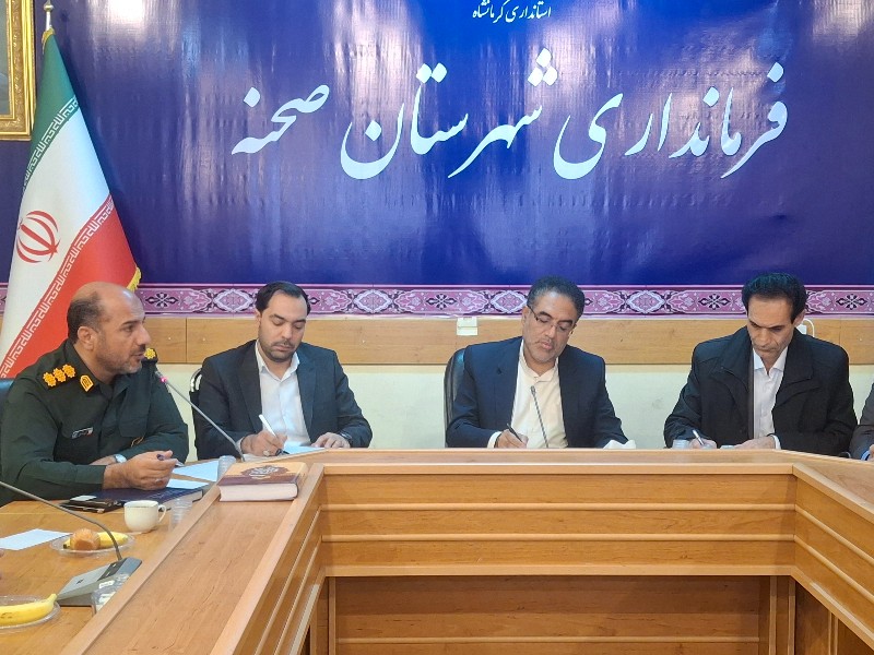 نشست قرارگاه امنیت غذایی در شهرستان صحنه نشست قرارگاه امنیت غذایی در شهرستان صحنه